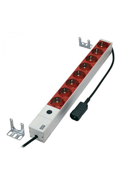 Bachmann Cablu prelungitor PDU 1x C14, 8 prize Schuko cu siguranță de 10A + k...