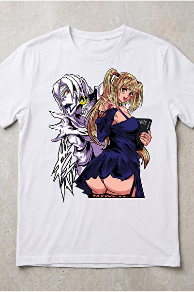 Silkensoul Death Note Misa Amane ve Rem Tasarımlı Standart Fit Anime Unisex T...