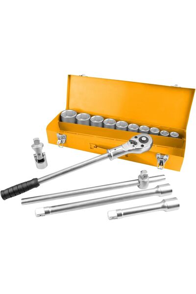 TOLSEN 15-Piece 3/4-Inch Drive Industrial Socket Set - Professional Heavy Dut...