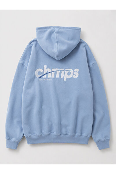 BORN CHAMPS Unisex Oversized Blue Hoodie for Everyday Comfort & Streetwear Style