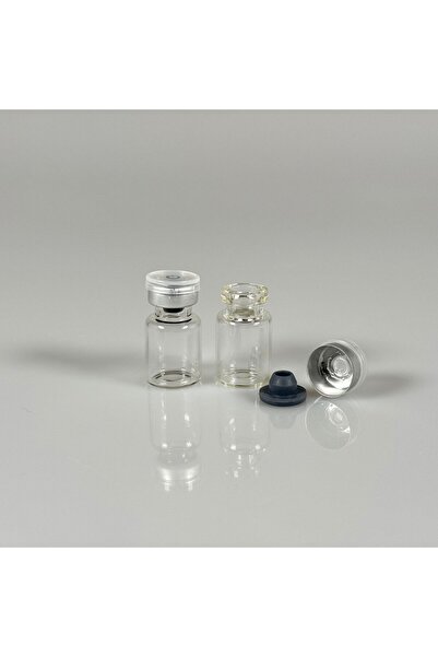 junibeliw 3Pcs 2ml Multi-Purpose Clear Mini Glass Vial Bottle 13 Mouth Butyl ...