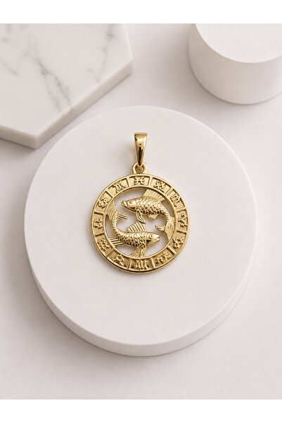 XUPING JEWELRY Balık Burcu Kolye Ucu | Xuping 14K Gold Kaplama Astroloji Koly...
