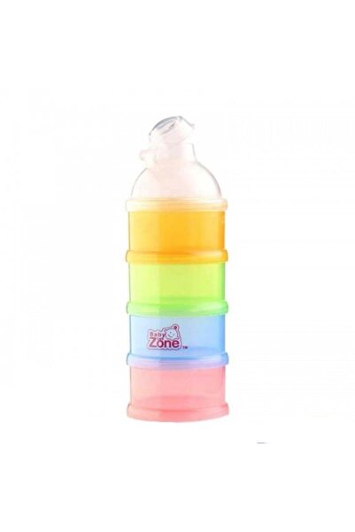 Baby Care Zone علبة حليب بودرة 4 طبقات ملونه شفافة من بيبي كير