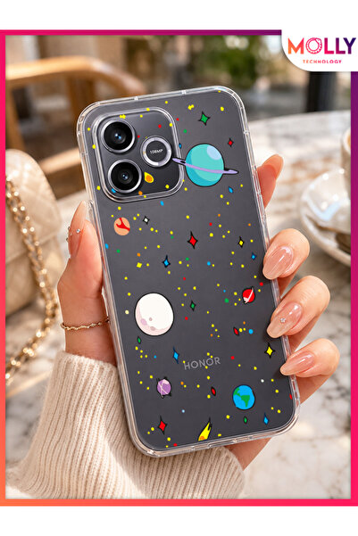 Molly HONOR 600 LİTE İçin Cosmic Parade Şeffaf Silikon Kılıf