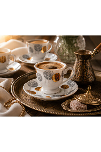 Dania ☕ ✨   Turkish Coffee Cups Set Porcelain Luxury Coffee Set - 12 Pieces |...