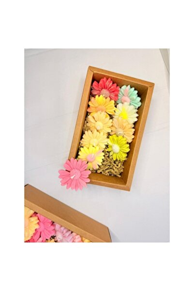 Candle Set de marturii 10 lumânări florale - lumânări multicolore, din ceară ...