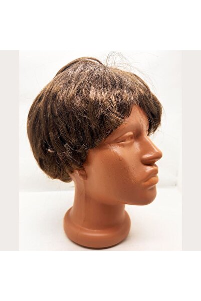 naque Coffee Color Short Cut Lined Men's Wig