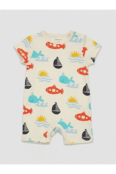 LC Waikiki Lcw Baby Patterned Baby Boy Jumpsuit