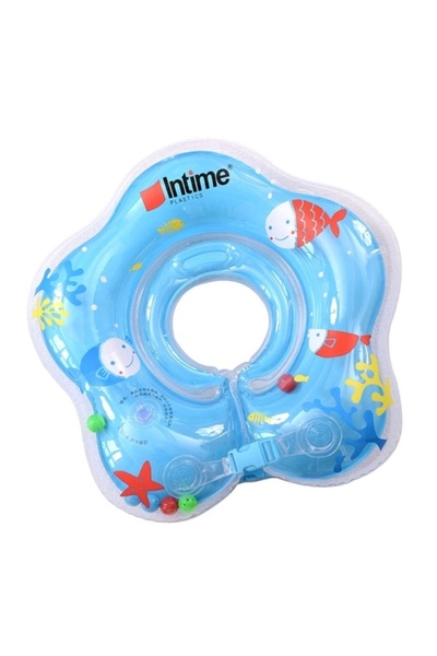 Intime Bebek yüzme yardımcısı bebek boyun simiti bebek yüzme simidi mavi