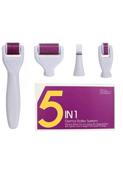 Derma Roller 5-in-1 Skin Care Device, Original Titanium Roller Set