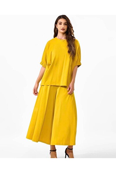 RARA Cotton pants and blouse set - yellow