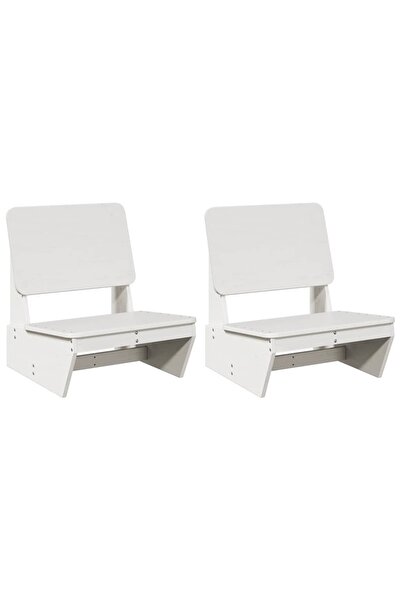 vidaxl Scaune de grădină 2 buc alb 60x64x70,5 cm lemn masiv de pin