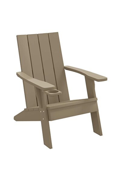 vidaxl Scaun Adirondack, maro deschis, 75x88,5x89,5 cm, polipropilenă