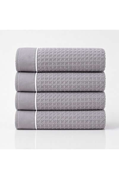 Donetella Pack of 4 Hand Towels 50x90 cm – 310 GSM Waffle Microfiber, Soft & ...