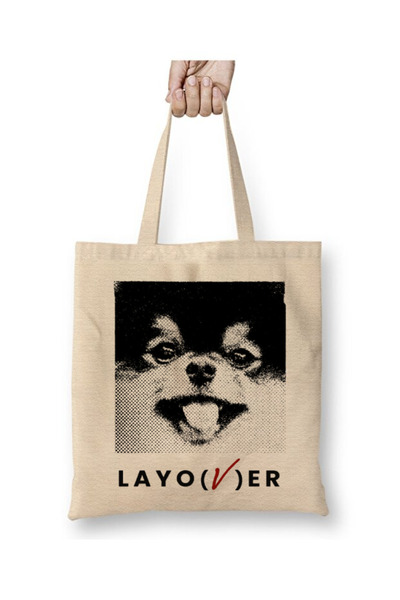 Toyaso Bts Taehyung Layover White Tote Bag Long Handle Shopping Bag Beach Bag