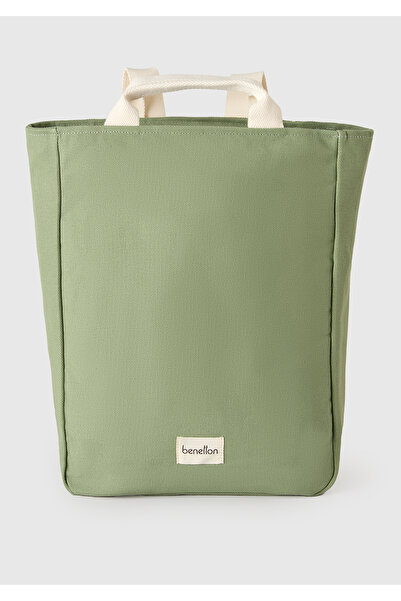 United Colors of Benetton Unisex Khaki Canvas Backpack