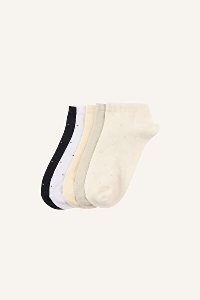 DeFacto Women's 5-Pack Cotton Booties Socks H5560Axns