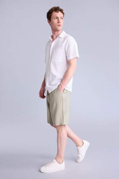 DeFacto شورت برمودا أسود من Barrel Fit H0419AX26SM