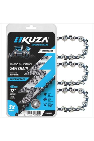 KUZA - Lant pentru drujba, Lungime 12", pas 1/4", grosime 050"-1.3 mm, 64 Zal...