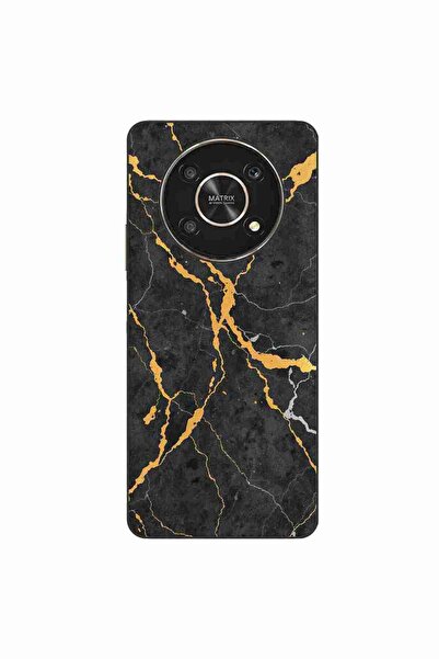 OEM Husa compatibila cu Honor X30 Silicon Gel Tpu Model Noir Gold Marble
