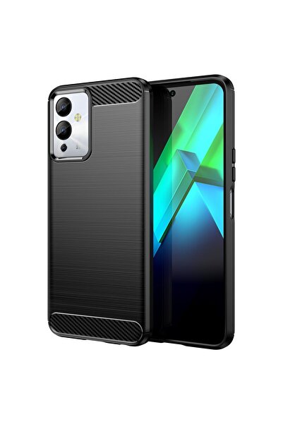 OEM Husă TPU cu textură de carbon pentru Infinix Note 12i - Negru