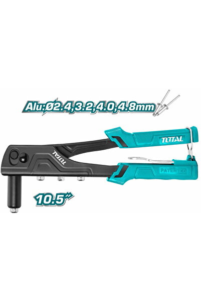 TOTAL - RIVET PLIERS - 10.5" (2.4MM, 3.2MM, 4MM)