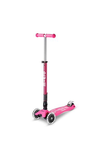 Micro Foldable scooter with 3 wheels and LED lights, Micro, Maxi Deluxe, Shoc...