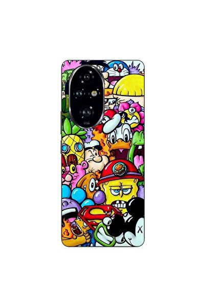 OEM Husa compatibila cu Honor 200 Pro Silicon Gel Tpu Model Pop Art Cartoons