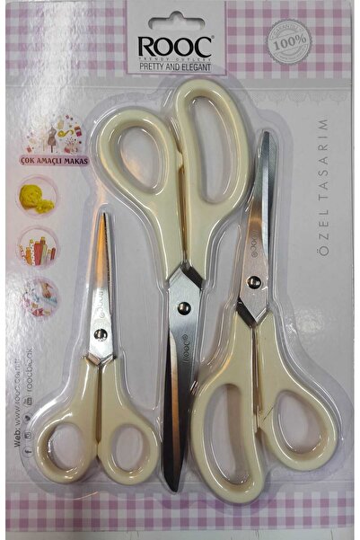 Global Ersat Design 3-Piece Multi-Purpose Scissors Set (Mixed Colors)