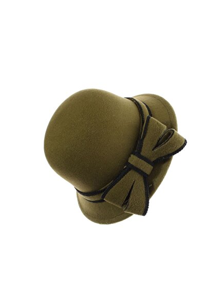 ButicCochet Pălărie de damă, reglabilă, ButicCochet, 20% lână 80% acril, Kaki...