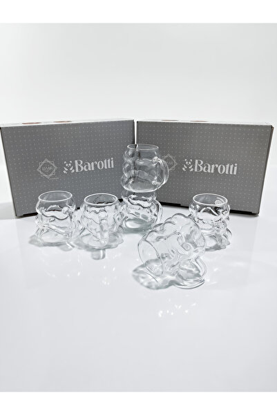 BAROTTİ Coffee Grape Water Glass Set of 6 - Transparent Special Design