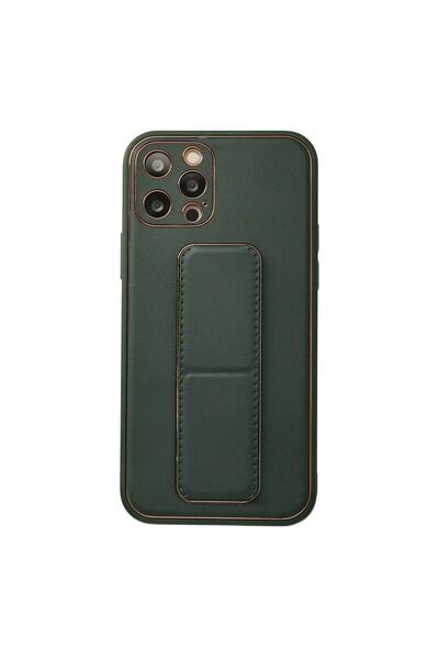 OEM Apple iPhone 12 Pro Case Coco Leather Stand Cover - Green