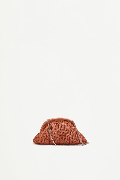 LEFTIES Doğal görünümlü clutch çanta
