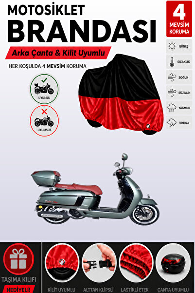 Cemku Double Black Top - Red Bottom, Rear Bag Compatible Arora Mojito Pro S M...
