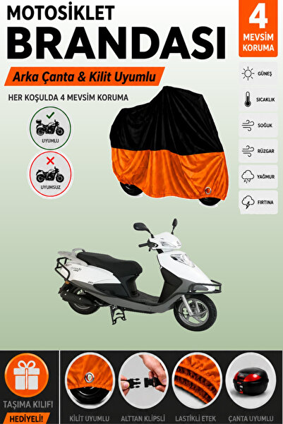 Cemku Double Black Top - Orange Bottom, Rear Bag Compatible Abush Speedy 110I...