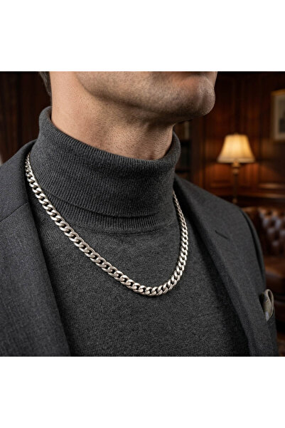 Silver Chain Necklace for Men & Women - Cuban Figaro Rope Box Link Chain, Tar...