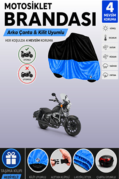 Cemku Double Black Top - Blue Bottom, Rear Bag Compatible Kuba Superlight 125...