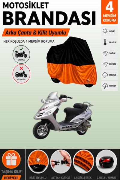 Cemku Double Black Top - Orange Bottom, Rear Bag Compatible Bisan Pacific 125...