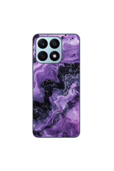 OEM Husa compatibila cu Honor X8a Silicon Gel Tpu Model Abstract Purple Marble