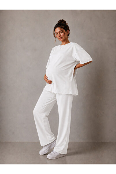 BayBayan Women's Comfortable Short Sleeved Oversize Maternity Sweat Suit (Ext...
