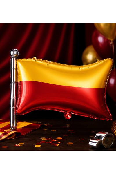 DODOMAR 1905 Yellow Red Flag Foil Balloon 71X50 cm Fan Party Decoration