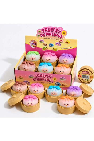 Amigo Jucărie Squishy Gălușcă, set de 12, în cutie de plastic, 9 cm, antistre...