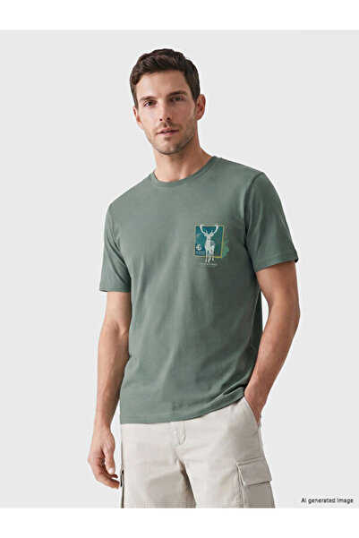LC Waikiki RMZ GİYİM FARKIŞİLLİK Zero Roba Collar Tricou bărbătesc din bumbac...