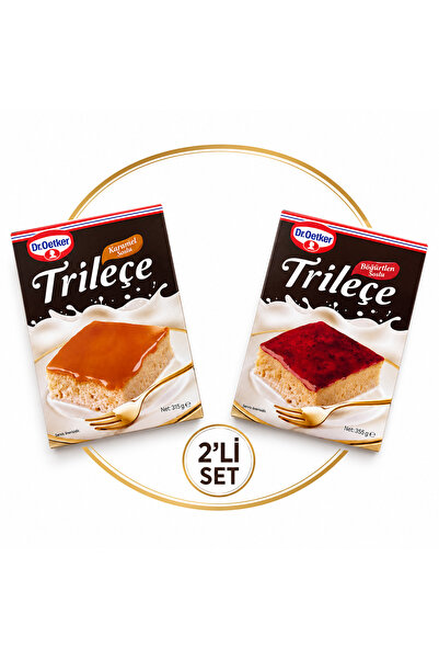 Dr. Oetker Trileçe 2’li Set | Karamel Soslu & Böğürtlen Soslu Hazır Tatlı Kar...