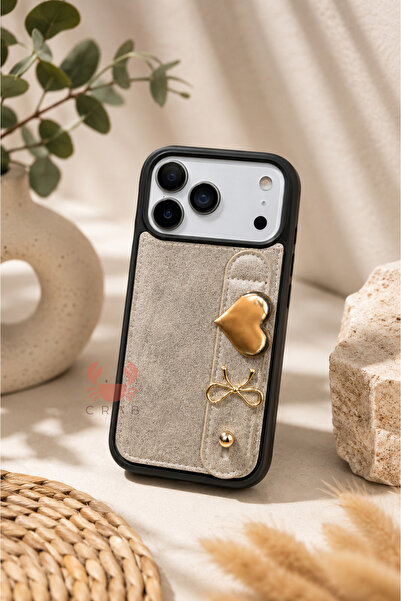 CrabCase Iphone 17 Pro Max Uyumlu Kişiye Özel Harfli Deri Telefon Kılıfı (3 C...