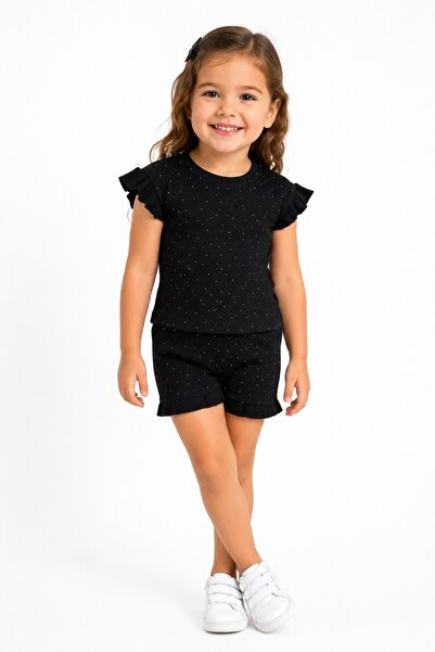 BAGLAN Girl's Camisole Combed Cotton Sleeveless Top and Shorts Set Bgl-St05510