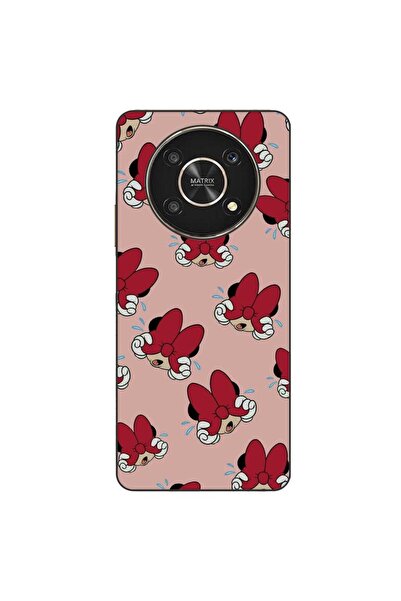 OEM Калъф, съвместим с Honor X30, от силиконов гел TPU, с десен Мини, червен.