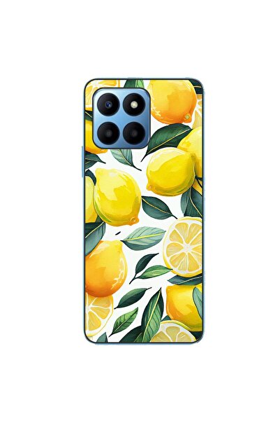 OEM Калъф, съвместим с Honor X6, силиконов гел TPU, модел с десен на лимони