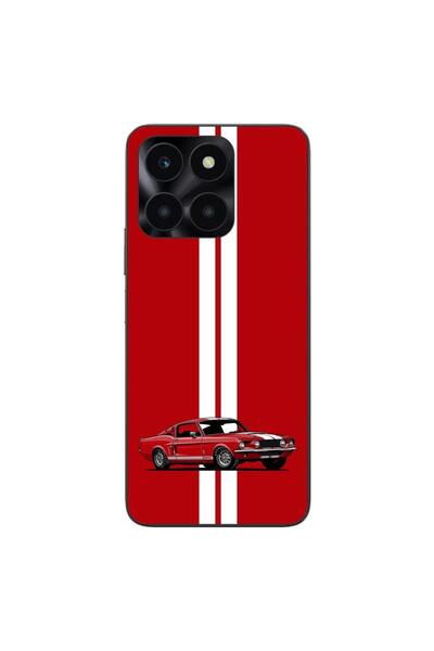 OEM Husa compatibila cu Honor X6a Silicon Gel Tpu Model Red Mustang
