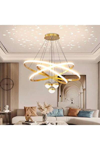 Diason ثريات LED عصرية لغرفة الطعام، ثريات بثلاث حلقات، إضاءة معلقة قابلة لتع...